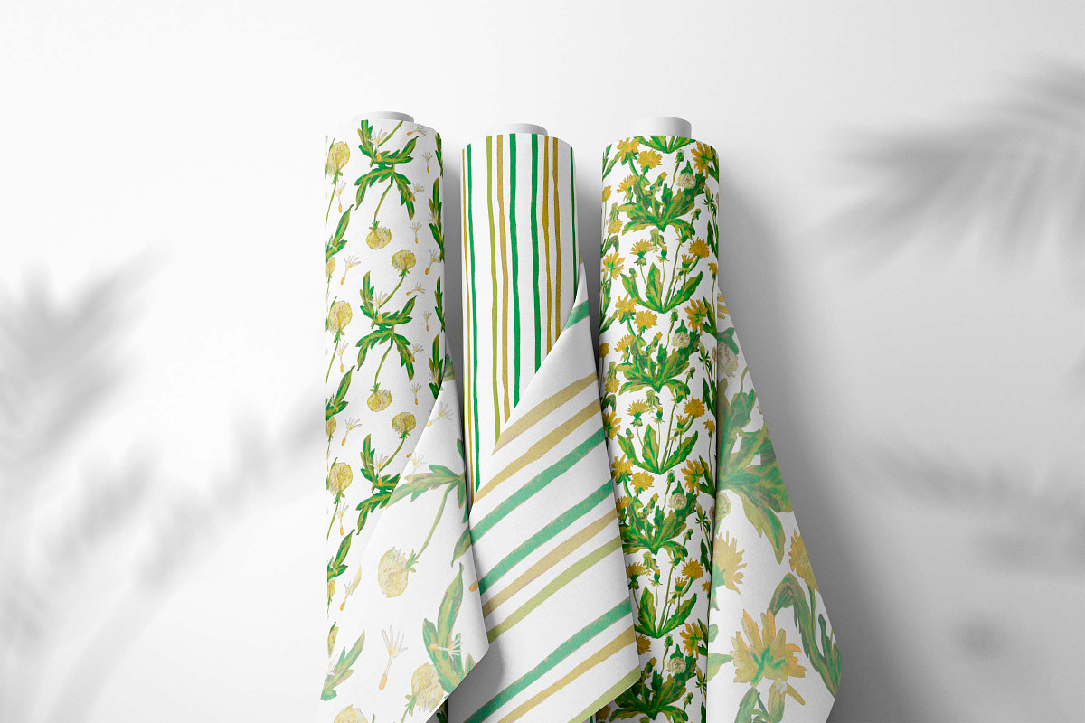 Kids Crayon Dandelion Seamless, a Pattern Graphic by Lucyinyourheart (Photo 5 of 10)