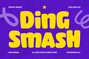 Ding Smash - Fun Comic Display, a Sans Serif Font by Typia Nesia (Thumbnail 1 of 11)
