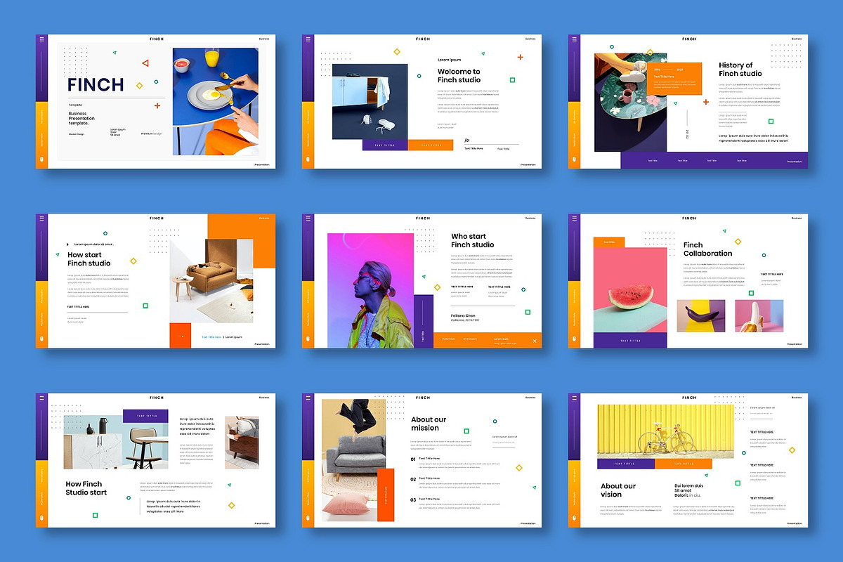 Finch - Business Google Slide, a Design Template by Dens Creative Studio (Photo 2 of 6)
