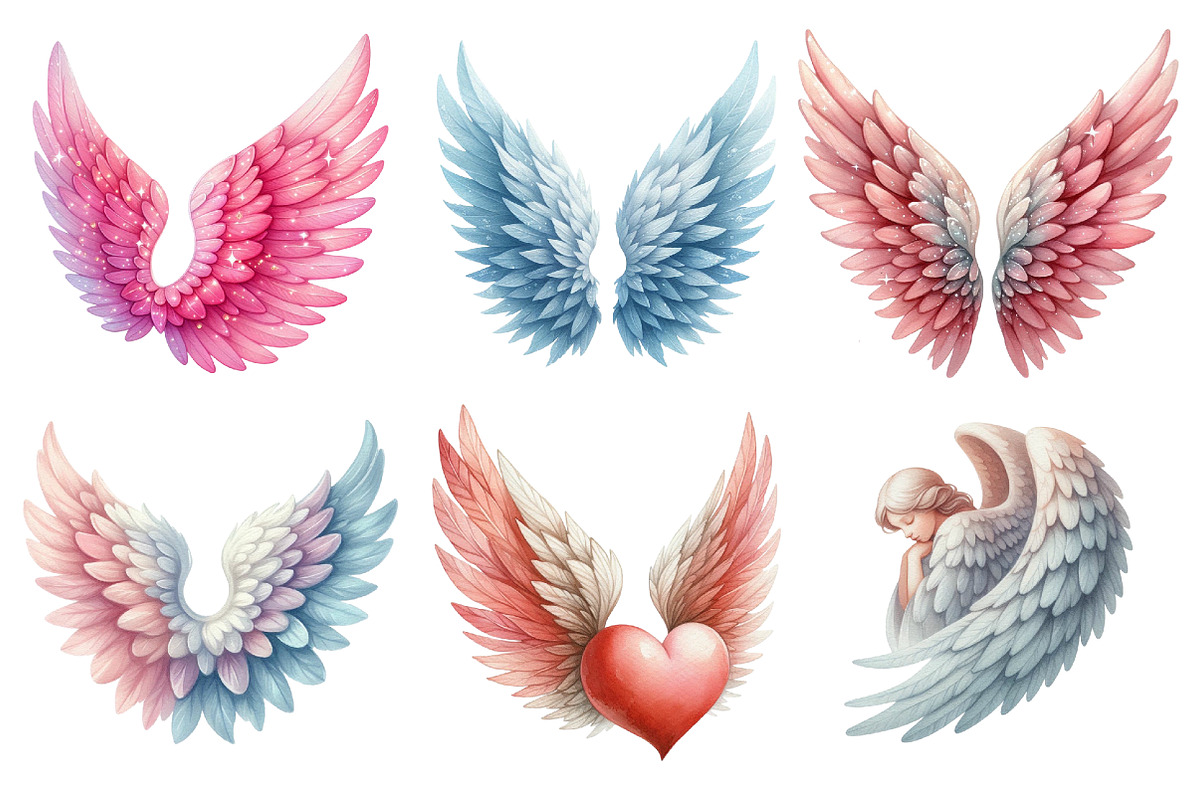 Heaven Angel Wings Sublimation PNG, an Illustration by SinaCreation (Photo 2 of 5)