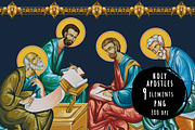Holy apostles. illustration bundle, an Illustration by Julia_Raketic (Thumbnail 1 of 2)