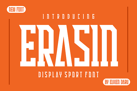 Erasin - Sport Font, a Serif Font by lelevien