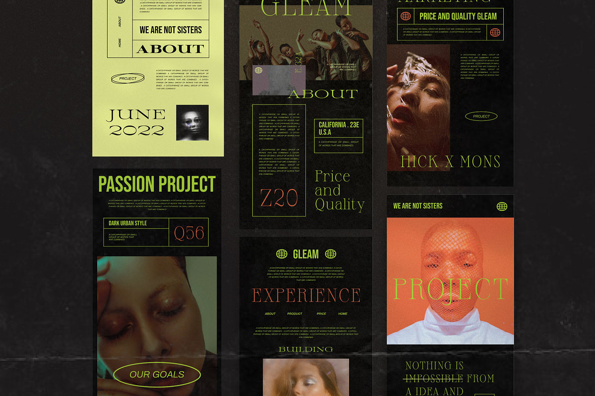 GLEAM - New Hype Brand Social Media, a Social Media Template by Dirtytemp Studio (Photo 4 of 5)