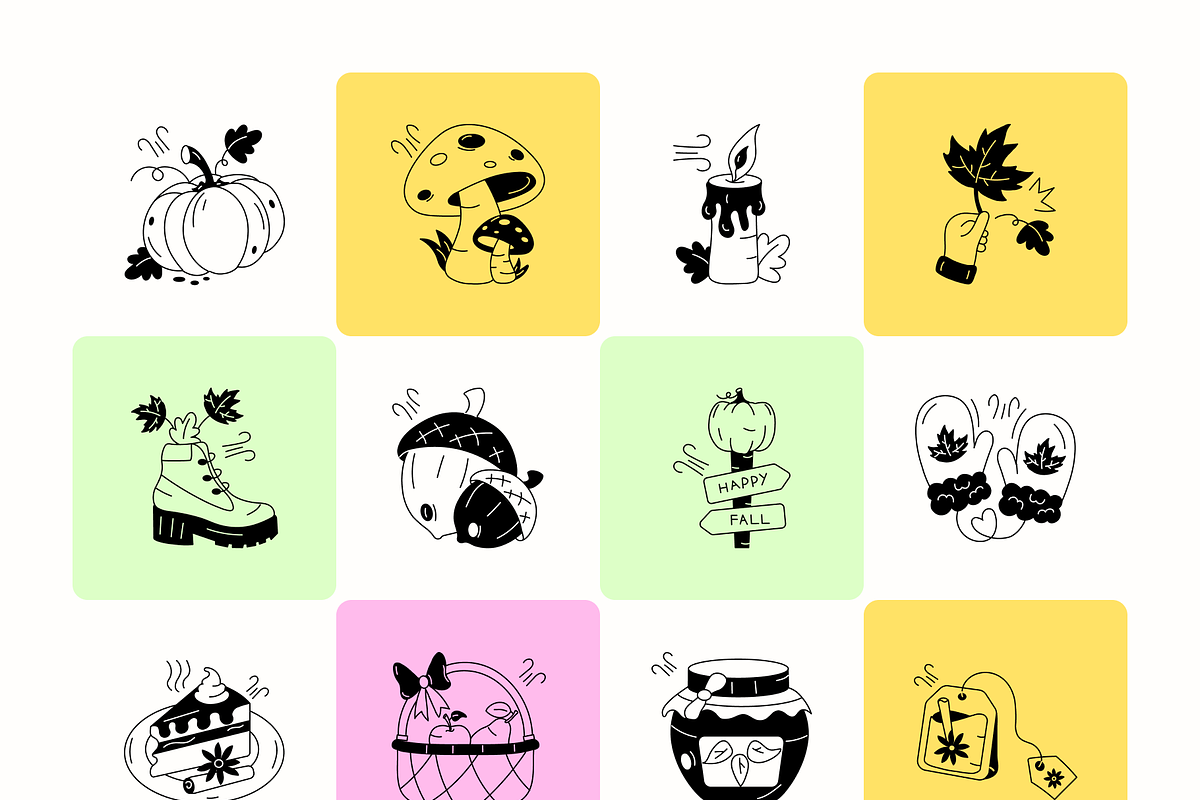 Fall Doodle Designs, a Solid Icon by Prosymbols (Photo 6 of 11)