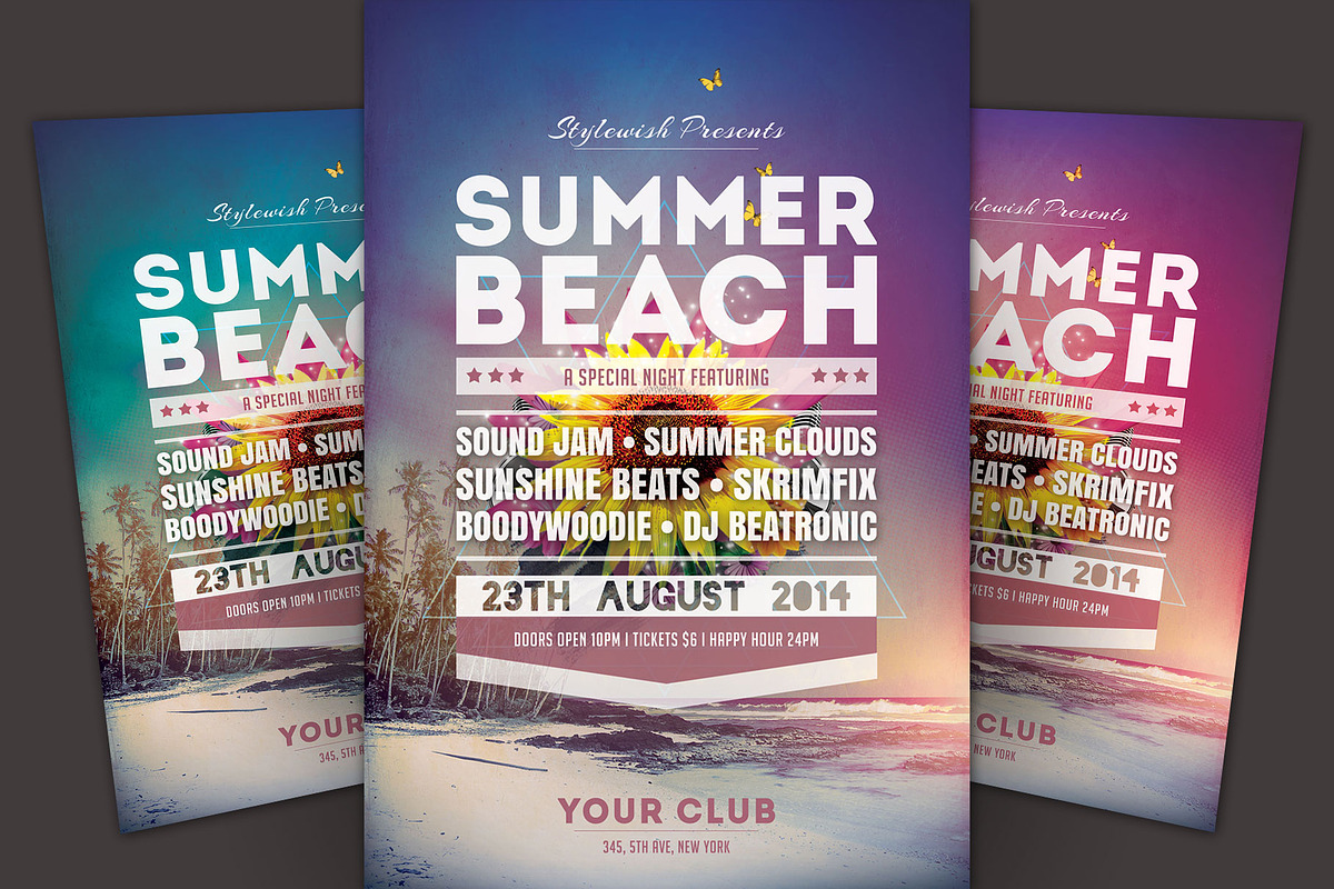 Summer Beach Flyer, a Flyer Template by styleWish
