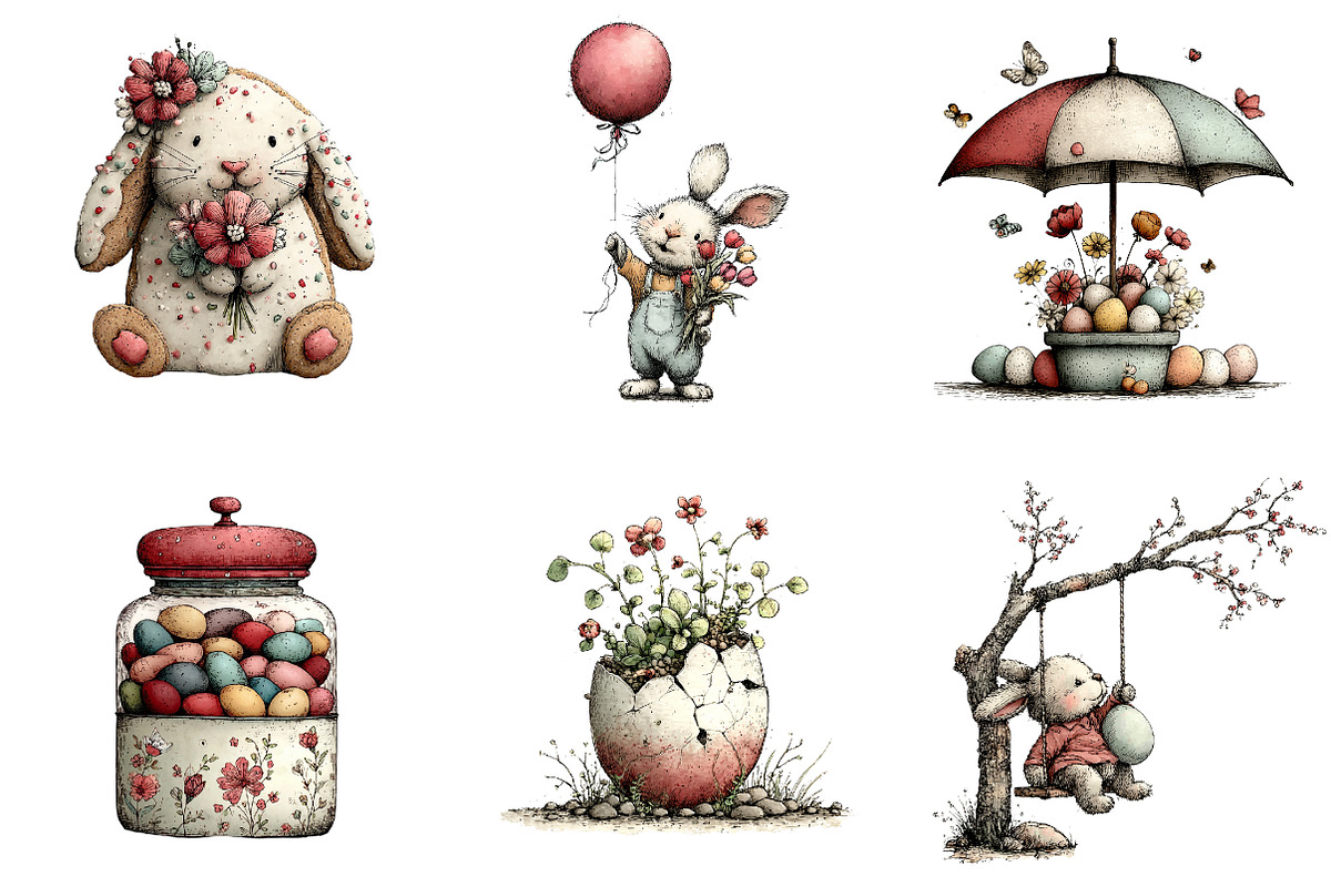 Spring Easter Watercolor Bundle, an Illustration by CreationArt (Photo 3 of 6)