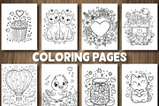 Valentine’s Coloring Book, a Seasonal Illustration by Design Station (Thumbnail 4 of 5)