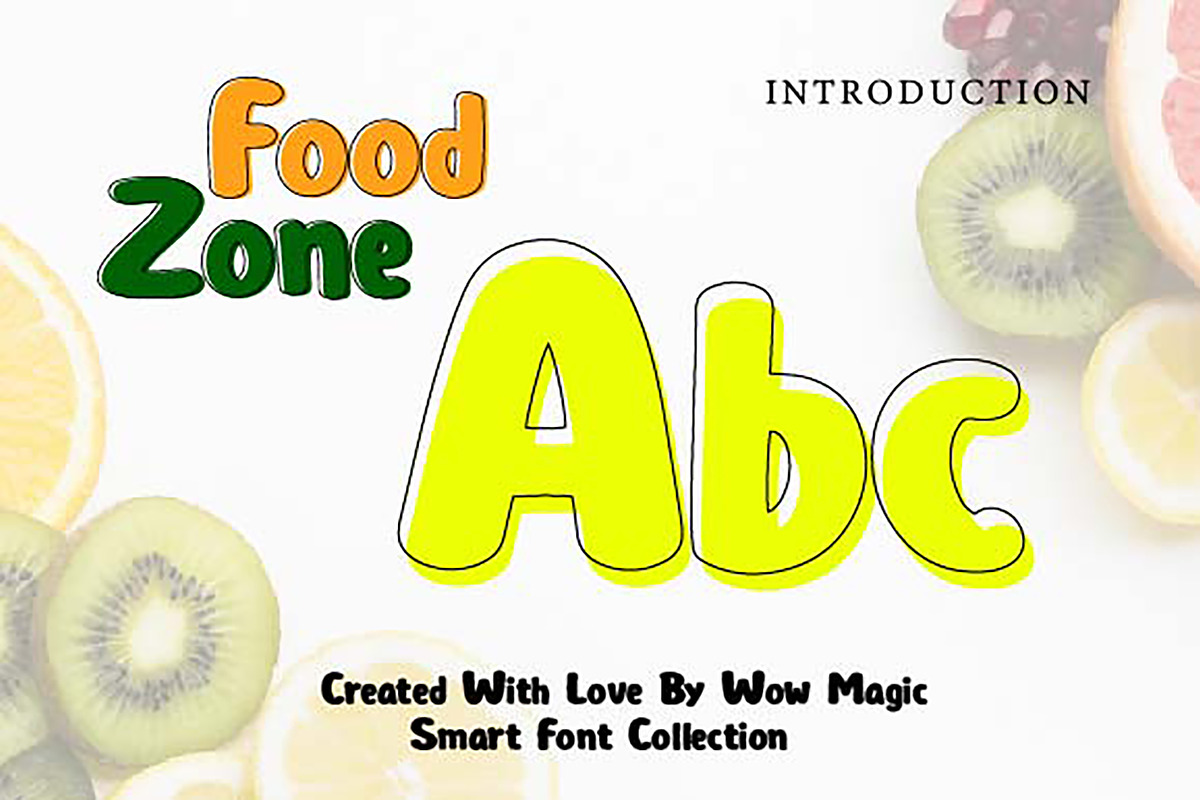 Food Zone, a Slab Serif Font by Wow Magic (Photo 2 of 3)