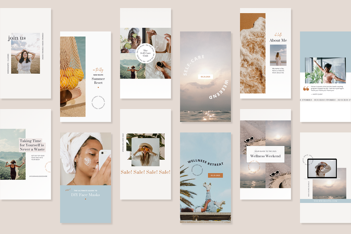 Self-Care Instagram Canva, a Social Media Template by Erin Cassidy (Photo 6 of 9)