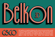 Belkon 3D, a Font by Craft Supply Co. (Thumbnail 1 of 8)