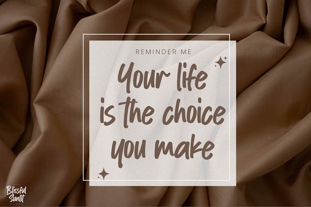 Blissful Sunlit – Quick Brush Font, a Handwritten Font by Gassstype (Photo 2 of 8)