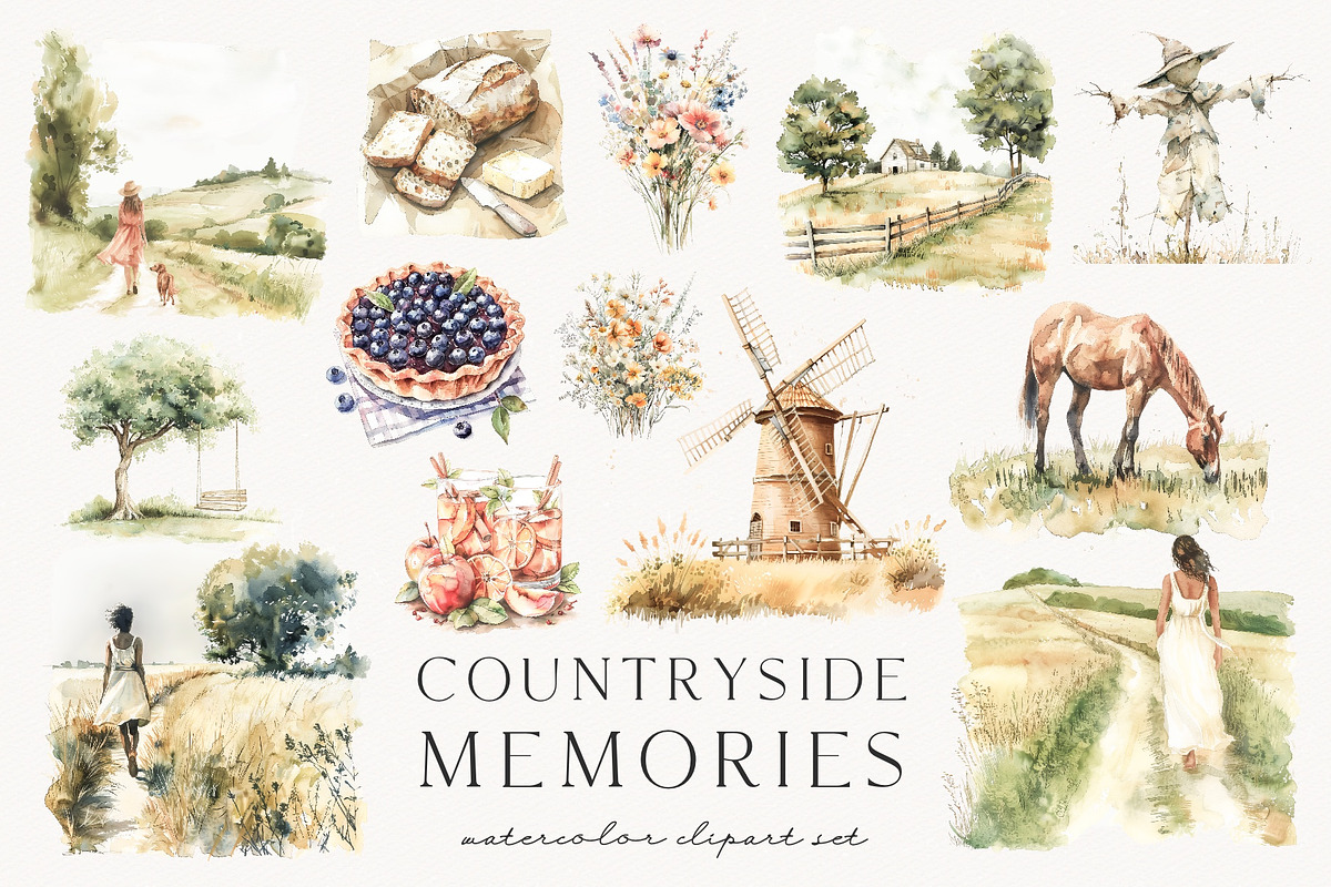 Countryside Memories, a Decorative Illustration by PeDe Designs (Photo 2 of 15)