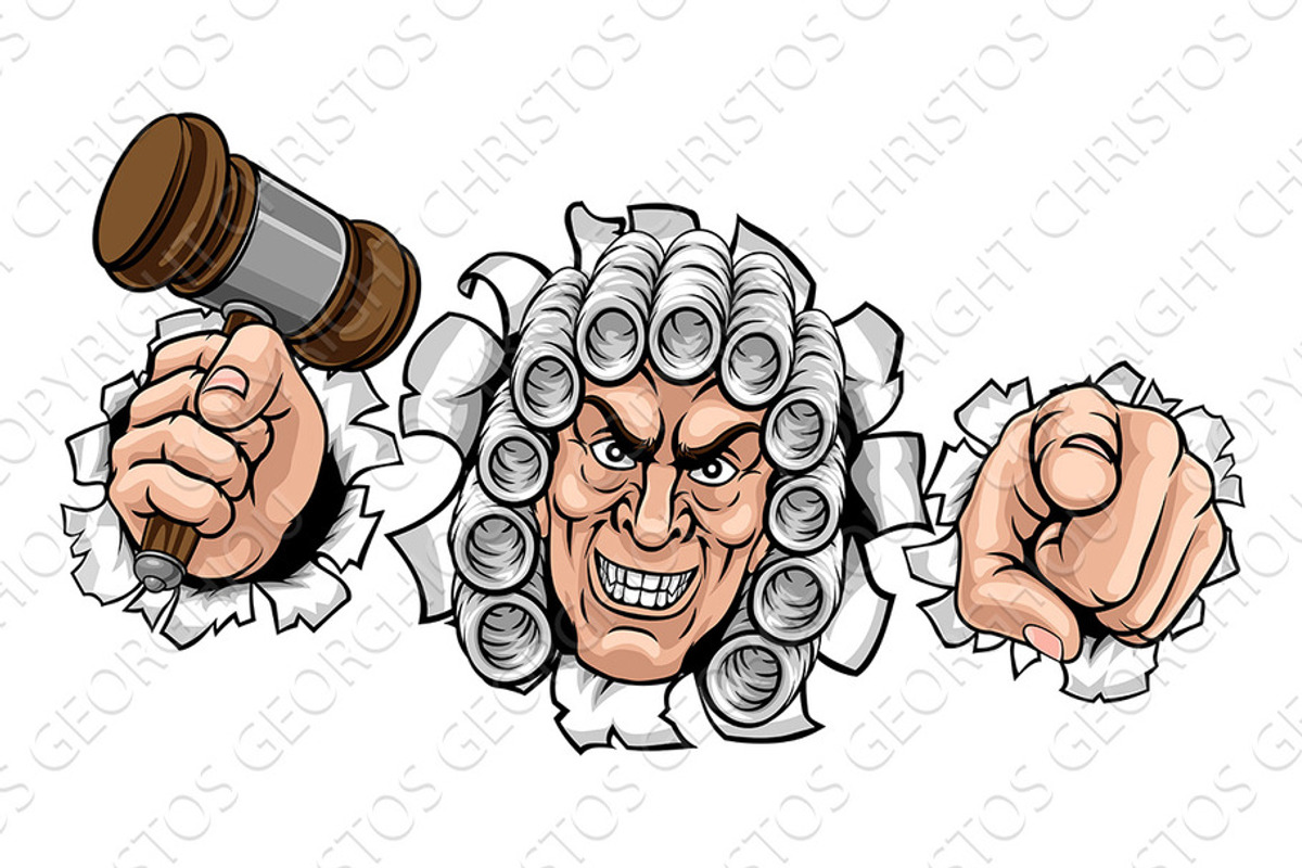 Judge Cartoon Character, an Illustration by Christos Georghiou