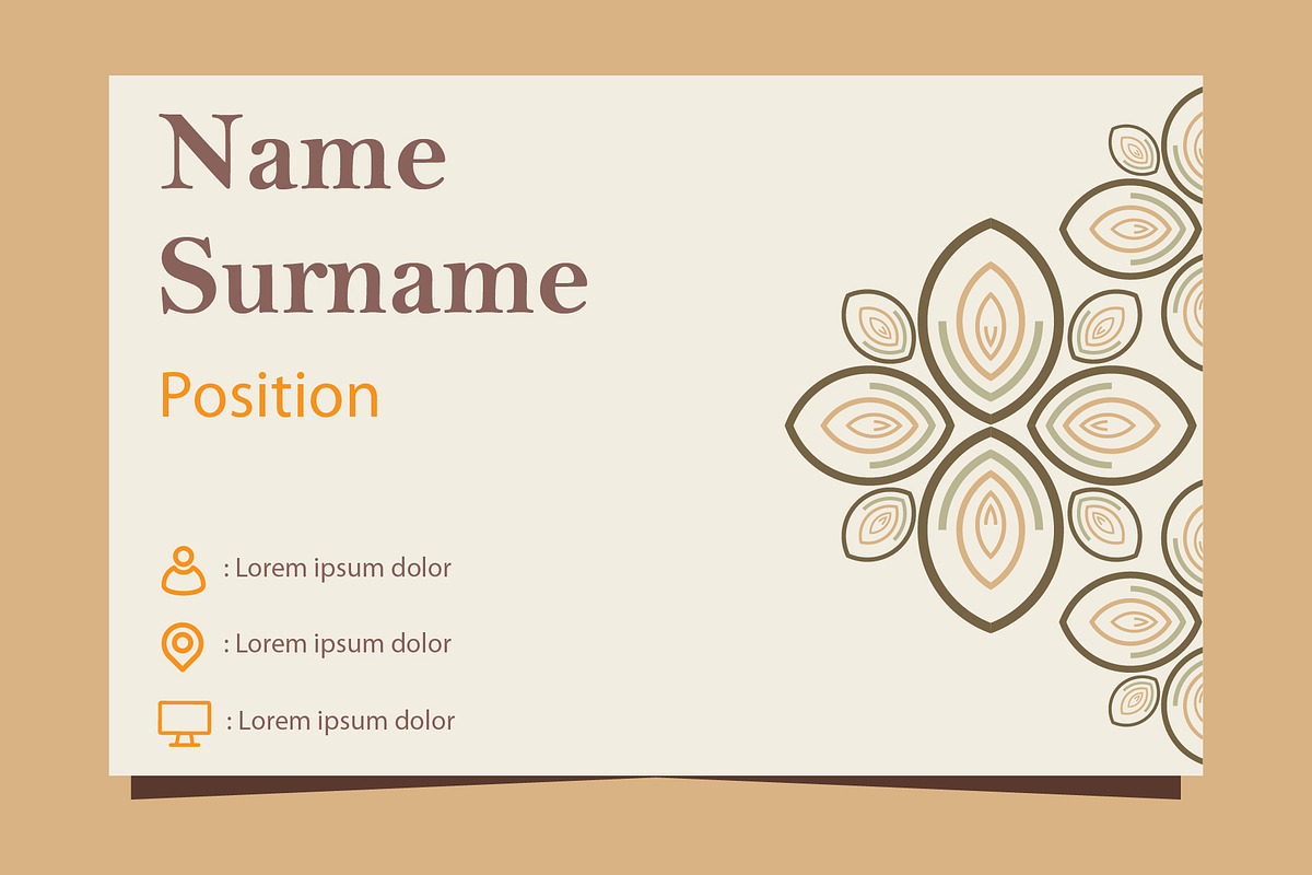 Natural Floral Business card, a Marketing Template by sekitarief (Photo 3 of 3)