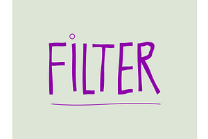 Bold purple vector typography, an Object Illustration by Serebrennikov