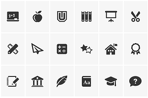 Mono Icons: Education