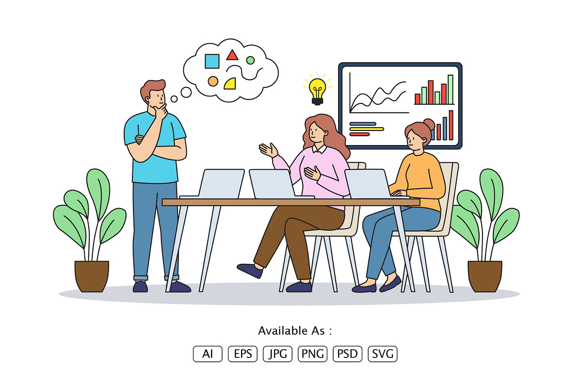 Creative Business Strategy Meeting I, a Work Illustration by Partikusi Design (Photo 2 of 3)