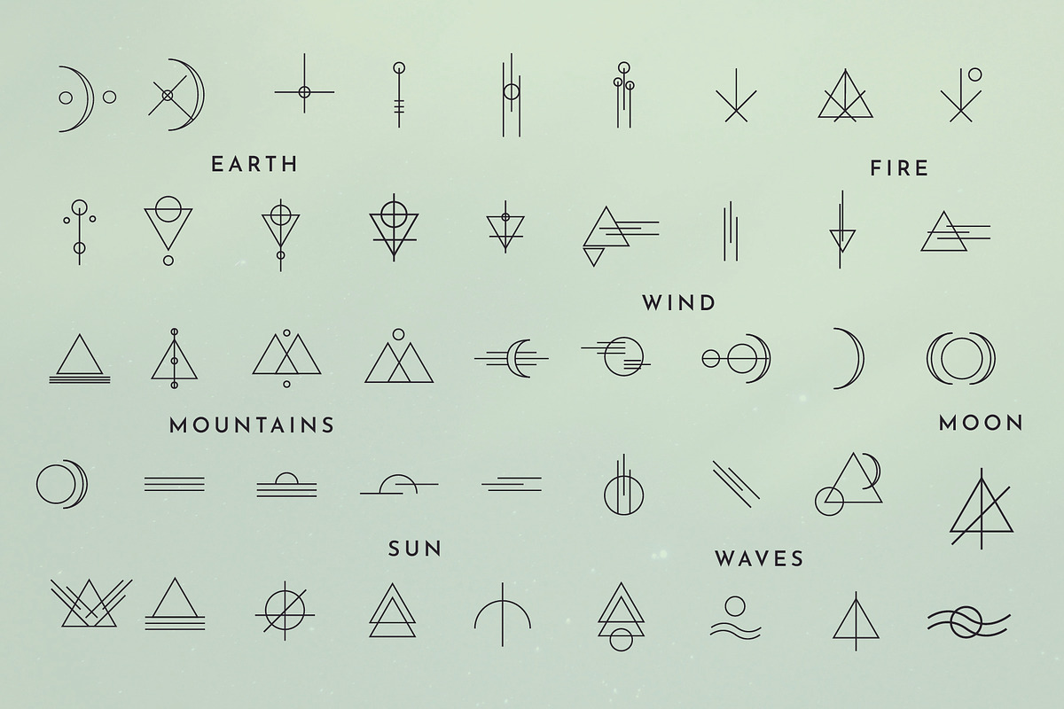 Sacred Geometric Tarot Minimal Icons, an Outline Icon by CreativeWilderness (Photo 8 of 12)