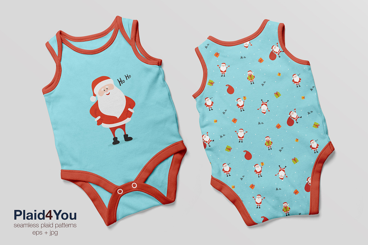 Santa Claus Illustrations & Pattern, a Decorative Illustration by Plaid4You (Photo 9 of 9)