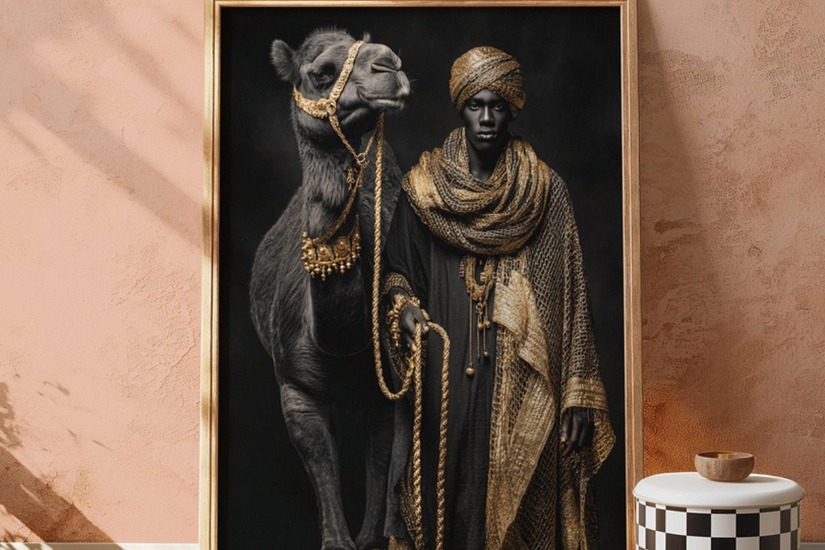 Golden Midas Africa Wall Art Set, a Decorative Illustration by PrintablesByFranklyn (Photo 8 of 10)