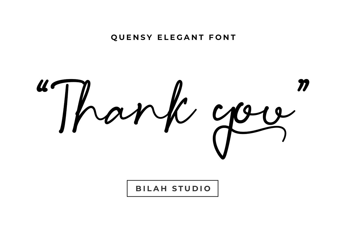 Quensy Elegant Font, a Script Font by Bilahstudio (Photo 11 of 11)