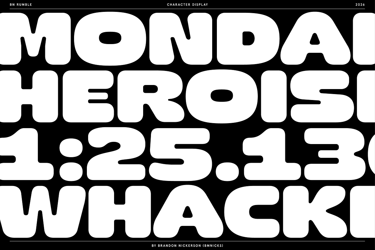 BN Rumble, a Sans Serif Font by Bnick (Photo 12 of 16)