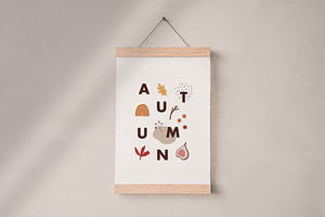 120 Abstract Geometric Autumn Set