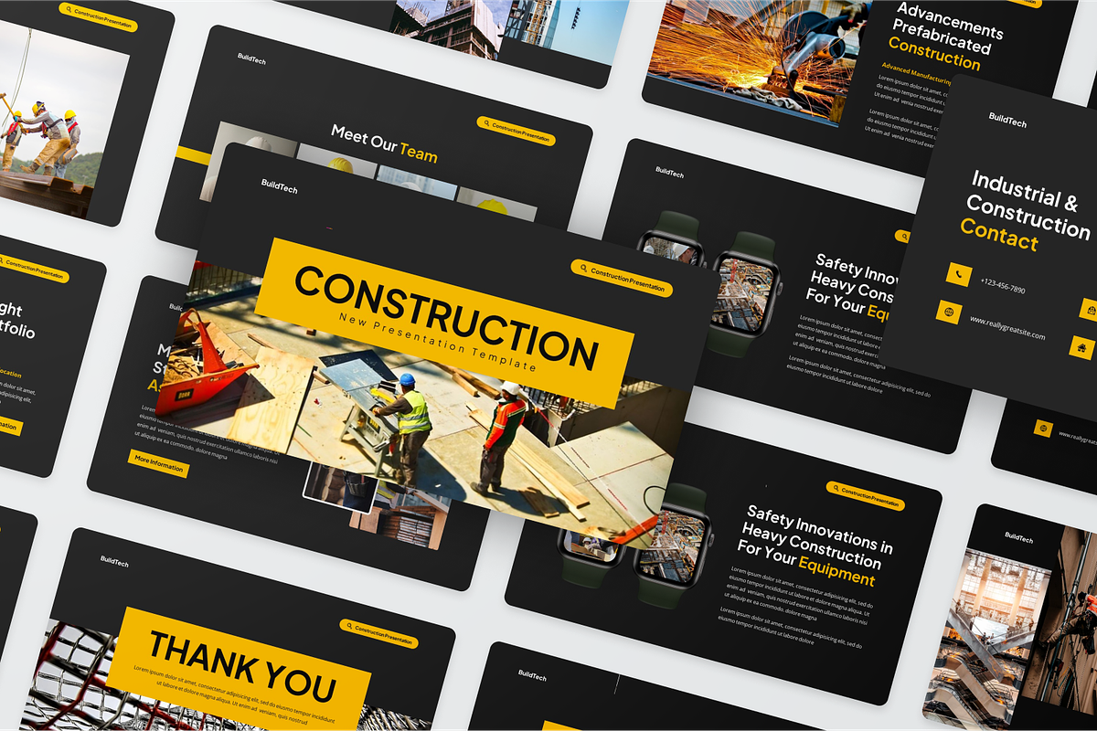 Industrial Construction Google Slide, a Presentation Template by SquidPixey (Photo 6 of 6)