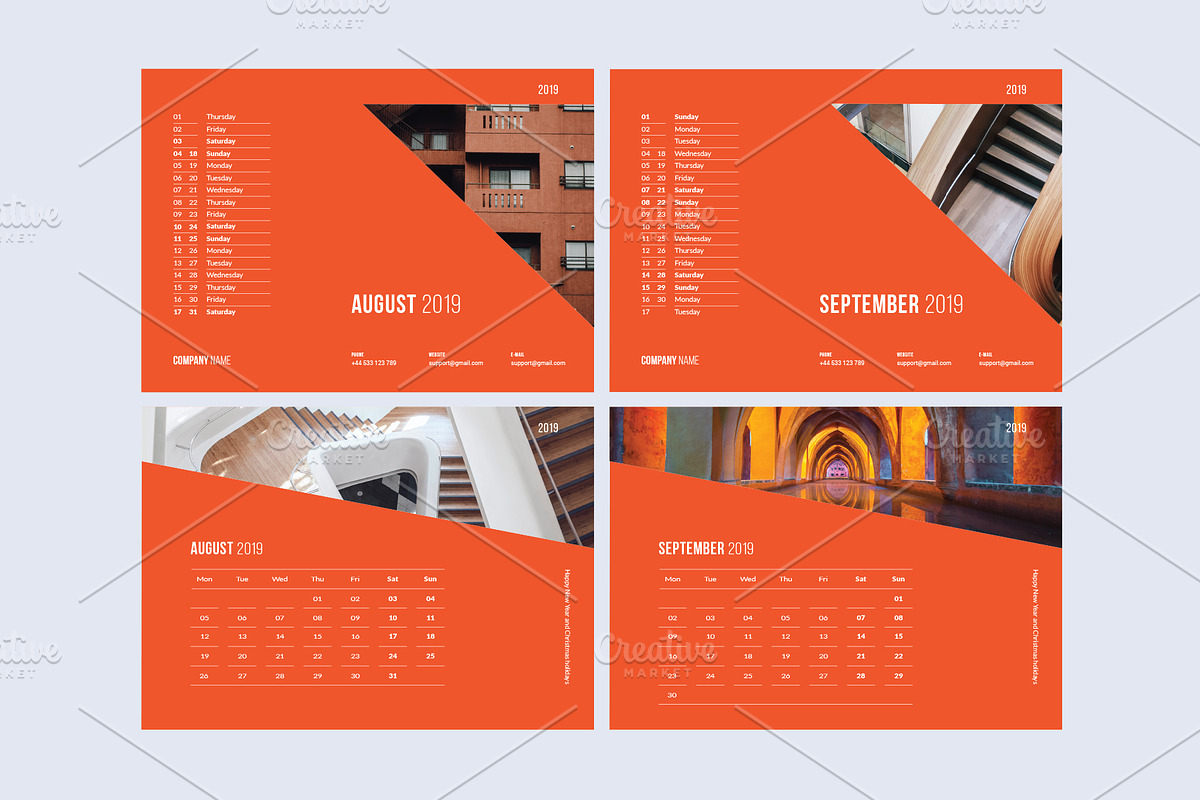 Desk Calendar for 2019, a Stationery Template by Vepix (Photo 9 of 11)