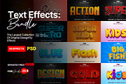 50 Photoshop Text Effects Pack, a Layer Style Add-On by Design Fly (Thumbnail 1 of 28)