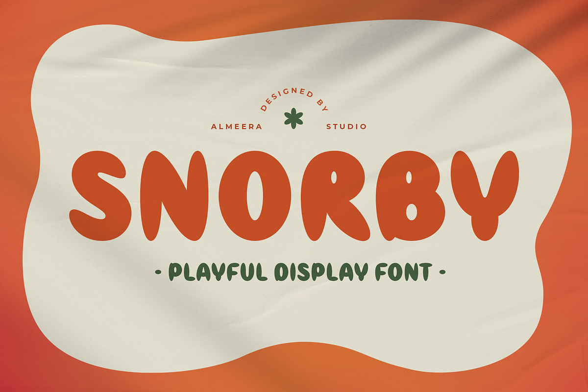 Snorby – Playful Display Font, a Sans Serif Font by Almeera Std (Photo 1 of 10)