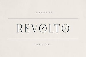 Revolto – Elegant Display Serif Font, a Serif Font by Only Fonts