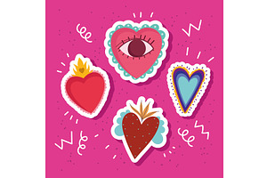 Stickers Hearts Decoration