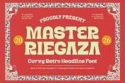 Master Riegaza Curvy Retro Serif, a Serif Font by timelesstype.co (Thumbnail 1 of 20)
