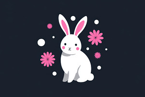 Rabbit among flowers, a Photo by Beautiful things