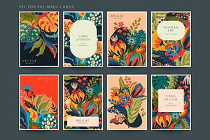 Large Vector Bundle. Floral Abstract