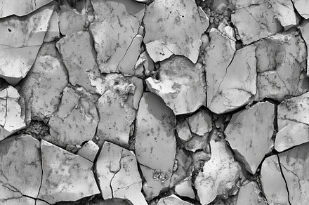 Seamless damaged bunker wall cracked and peeling paint, showing texture and dec, a Texture Graphic by Textures & Backgrounds