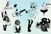 Disco Cowgirl Illustrations, an Illustration by Honey Island Studio (Thumbnail 7 of 7)
