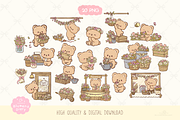 Little Florist Bear Cute Flowers, an Animal Illustration by Blumensdiary (Thumbnail 2 of 6)