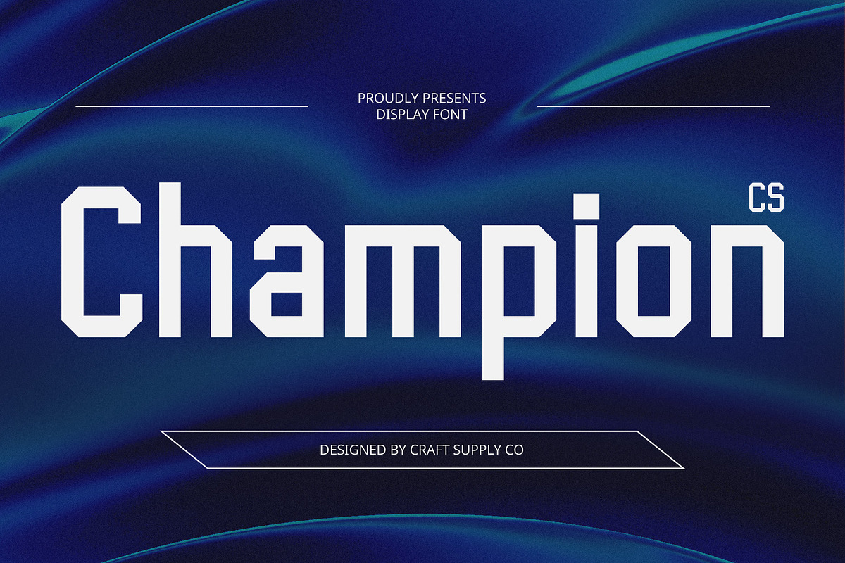 CS Champion – Sporty Font, a Sans Serif Font by Craft Supply Co. (Photo 1 of 8)