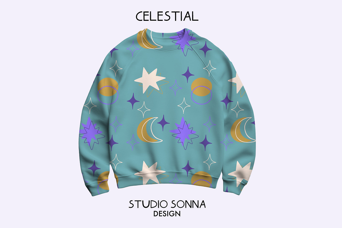 Celestial green, a Pattern Graphic by StudioSonna (Photo 2 of 3)