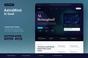 AI SaaS Landing Page Template, an UI Kit Template by Pitchlook.Studio