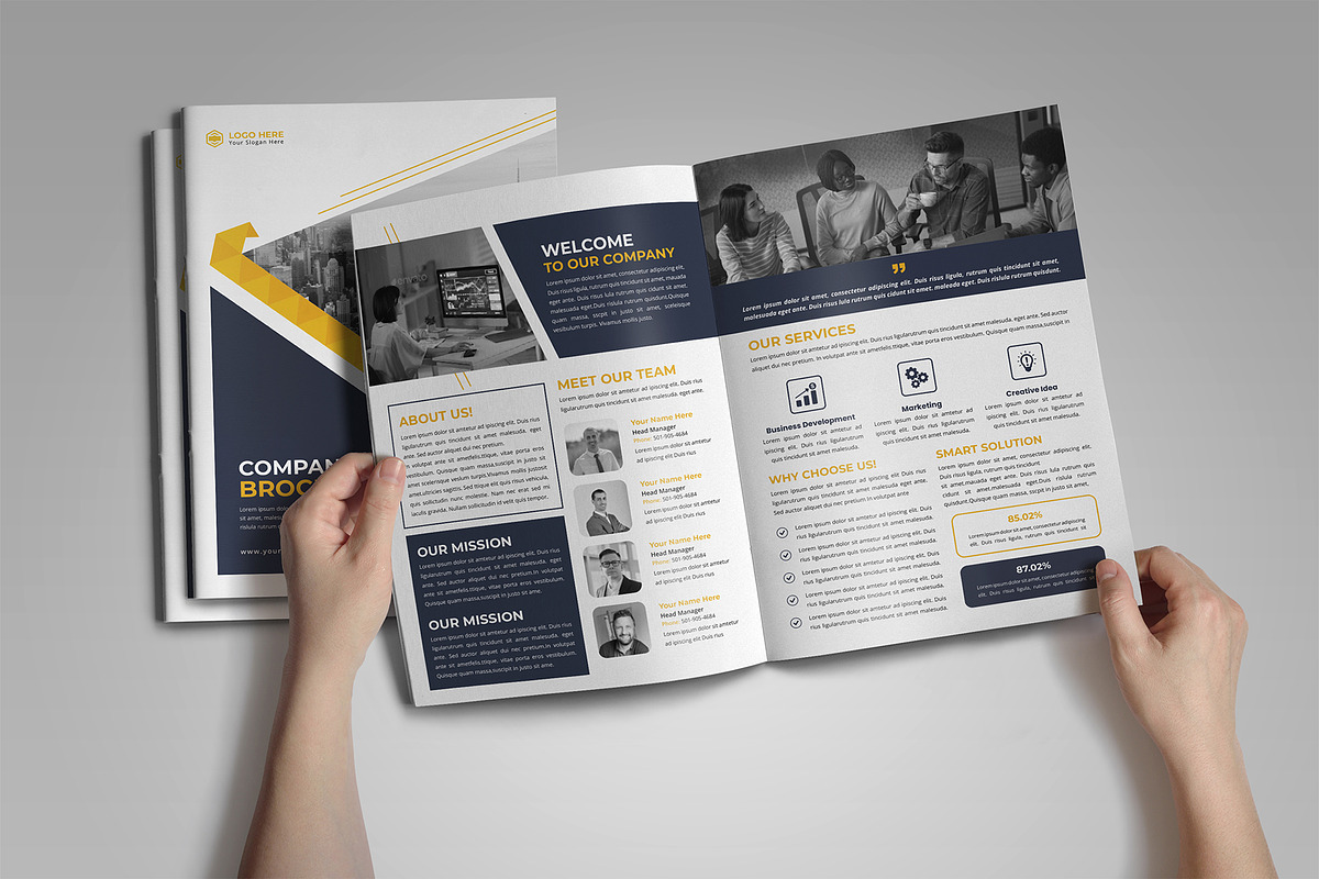 Company Bifold Brochure, a Brochure Template by SamiSimply7 (Photo 2 of 5)