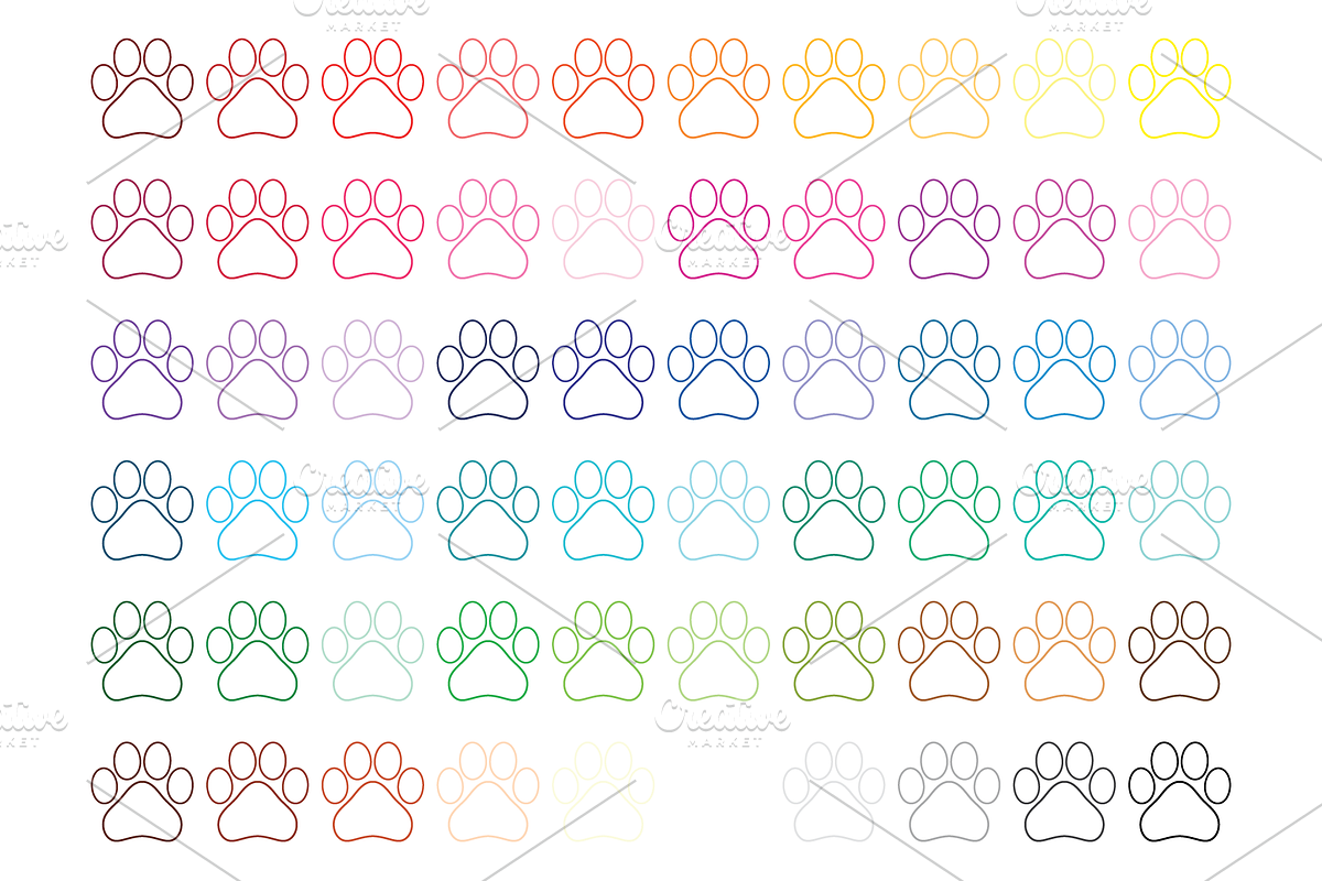 Dog Paw Graphic Set, an Object Graphic by Running With Foxes