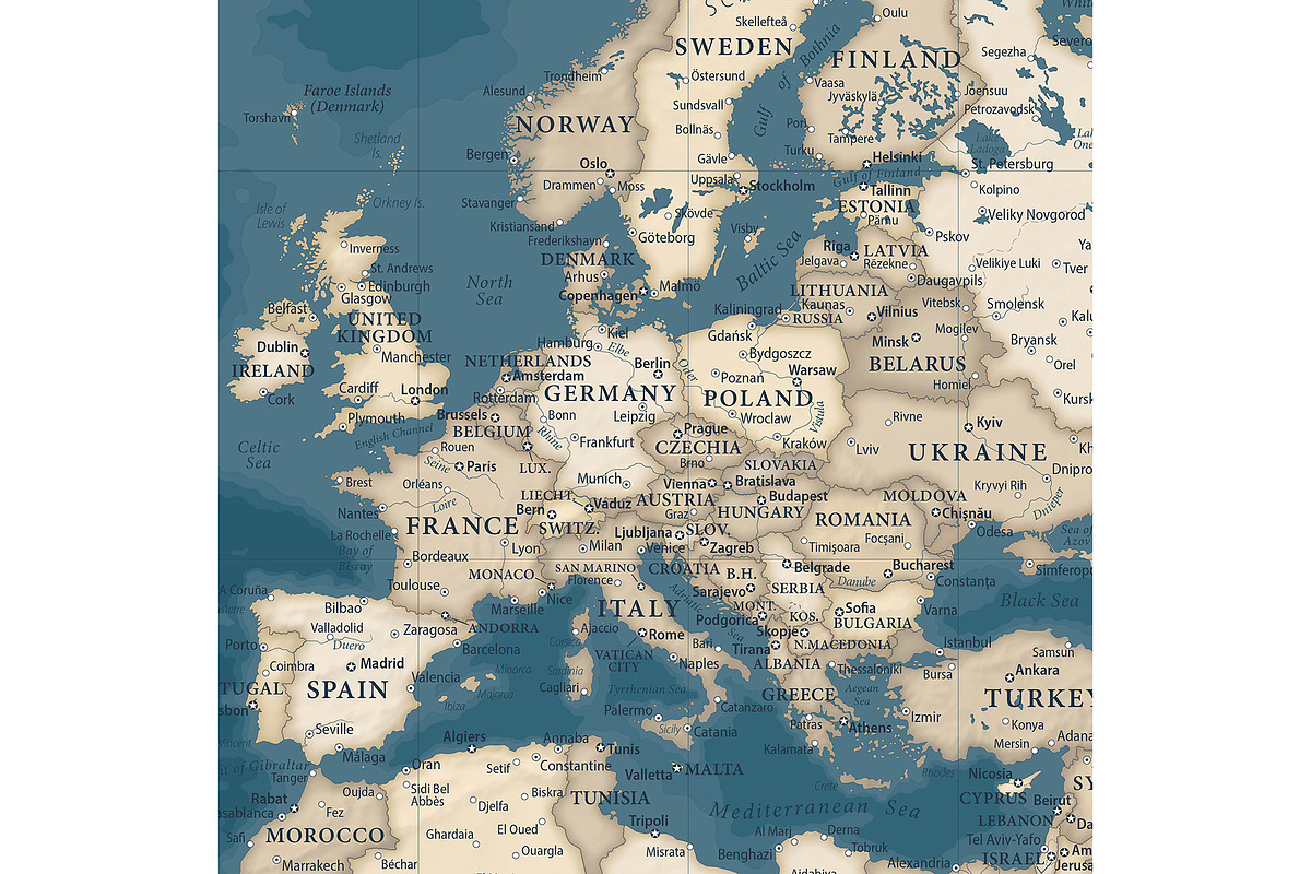 Vector World Map - Large&Detailed, an Illustration by PorcuPen Works (Photo 5 of 7)