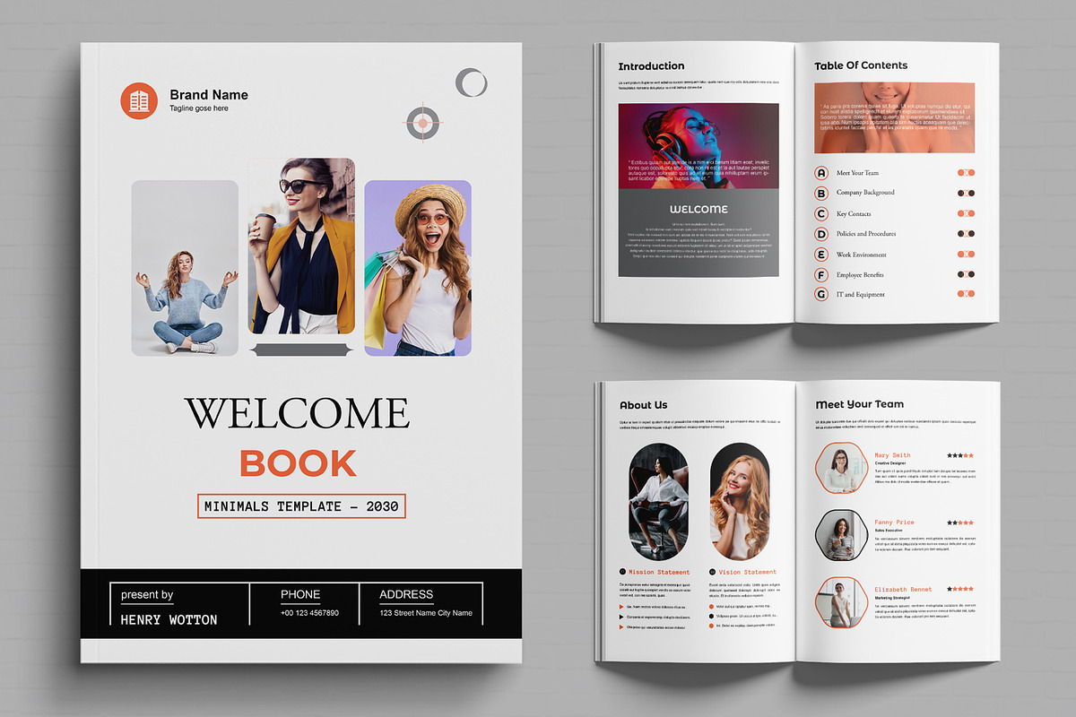 Welcome Book Brochure Template, a Brochure Template by MightyDesign (Photo 1 of 6)