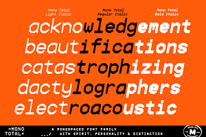 Mono TotalMonospaced Font Family