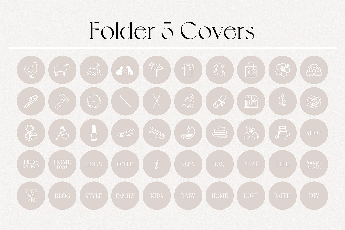 Greige Instagam Highlight Icons, a Social Media Template by Indie Grace Design (Photo 6 of 7)
