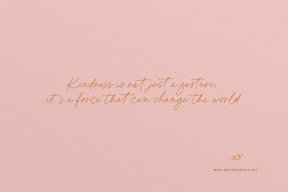 Miss Noteworthy handwritten font, a Handwritten Font by Minna Kaario (Photo 7 of 14)