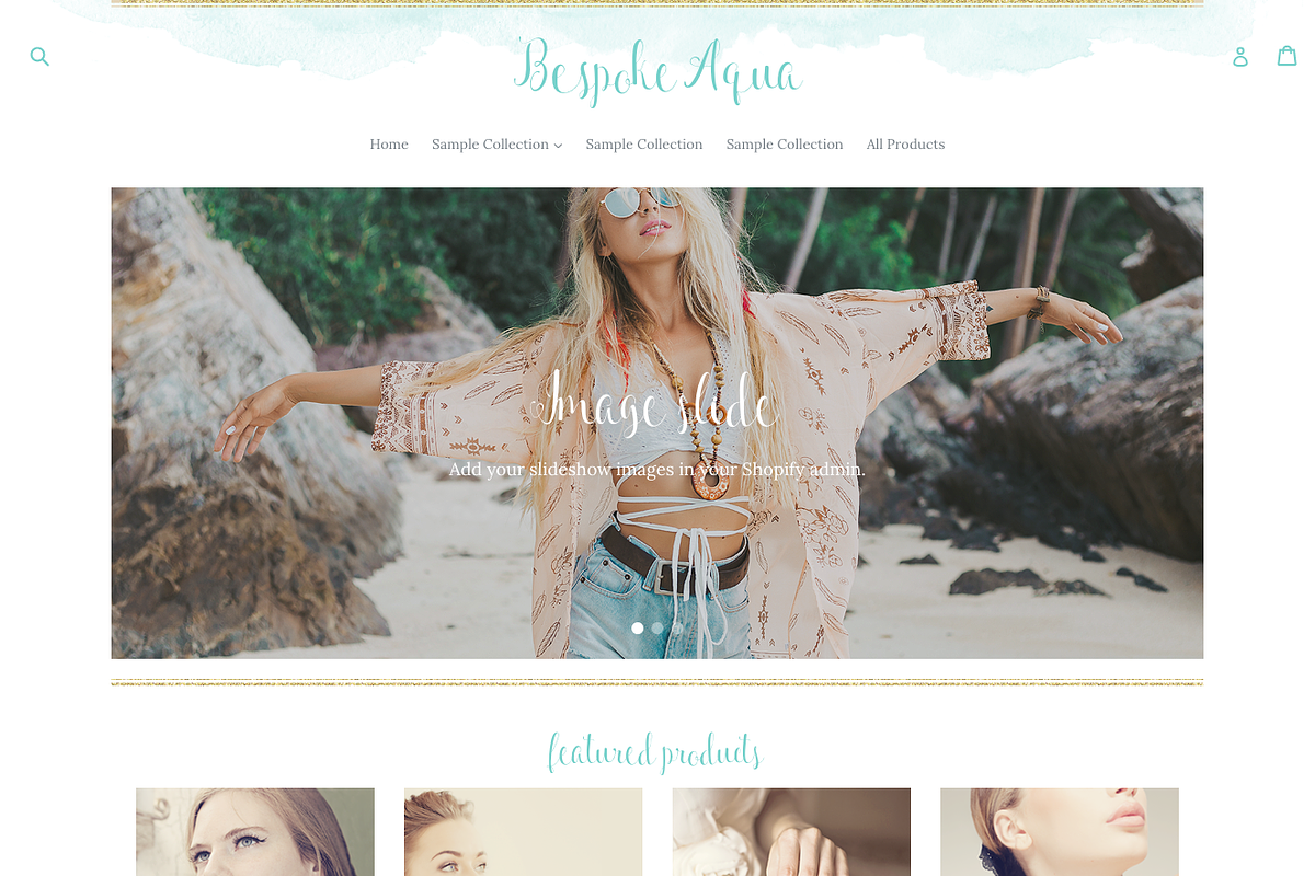 Bespoke Aqua Shopify Theme, a Shopify Template by Lavender Skye Studio (Photo 2 of 2)